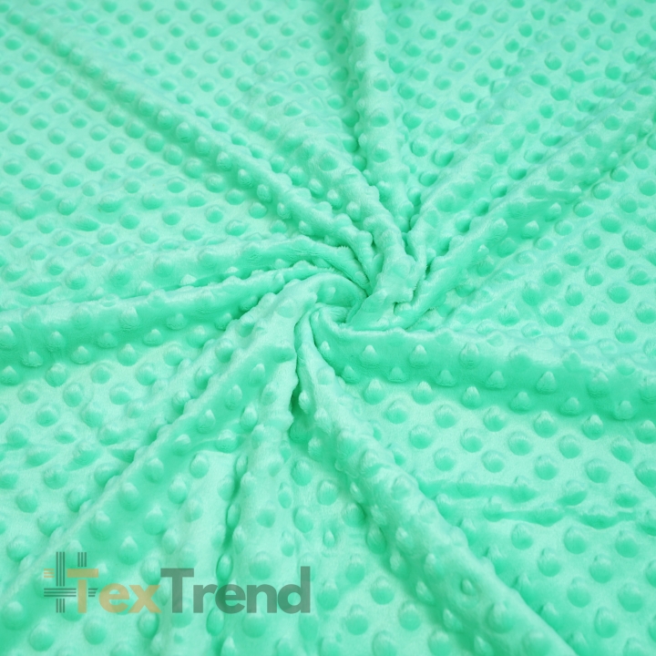Minky Noppen Stoff / Minky Fleece – weich - 270g/m2 - mintgrün