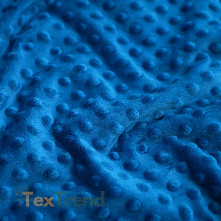 Minky Noppen Stoff / Minky Fleece – weich - 270g/m2 saphirblau