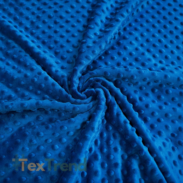Minky Noppen Stoff / Minky Fleece – weich - 270g/m2 saphirblau