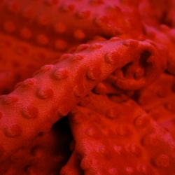 Minky Noppen Stoff / Minky Fleece – weich - 270g/m2 rot