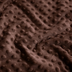 Minky Noppen Stoff / Minky Fleece – weich - braun (Cappuccino)