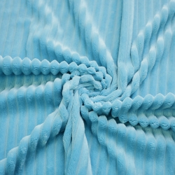 Minky Noppen Stoff / Minky Fleece – weich - blaue Streifen