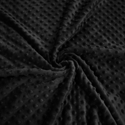 Minky Noppen Stoff / Minky Fleece – weich - 270g/m2 - schwarz