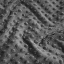 Minky Noppen Stoff / Minky Fleece – weich - 270g/m2 dunkelgrau