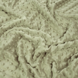 Minky Noppen Stoff / Minky Fleece – weich - beige-oliv (Tidal Foam)