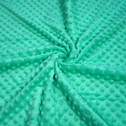 Minky Noppen Stoff / Minky Fleece – weich - 270g/m2 - helltürkis