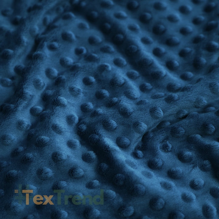 Minky Noppen Stoff / Minky Fleece – weich - 270g/m2 dunkelblau