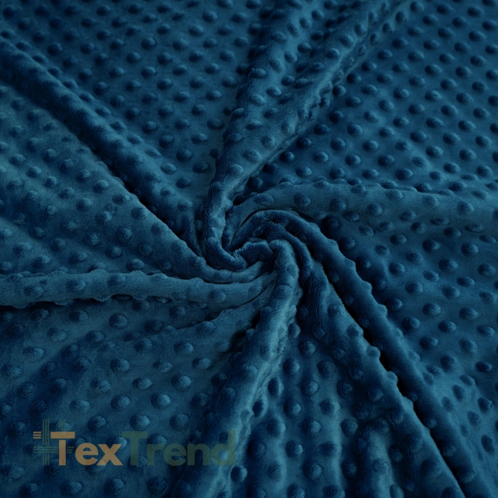 Minky Noppen Stoff / Minky Fleece – weich - 270g/m2 dunkelblau