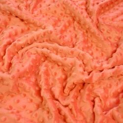 Minky Noppen Stoff / Minky Fleece – weich - 270g/m2 orange
