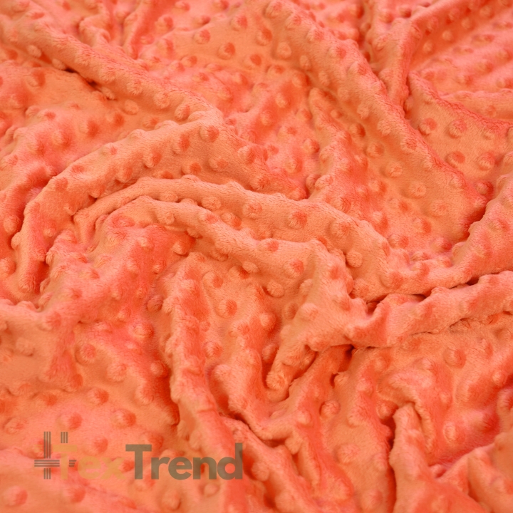Minky Noppen Stoff / Minky Fleece – weich - 270g/m2 orange