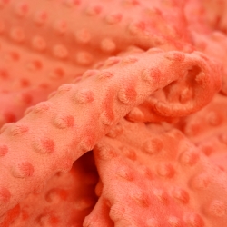 Minky Noppen Stoff / Minky Fleece – weich - 270g/m2 orange