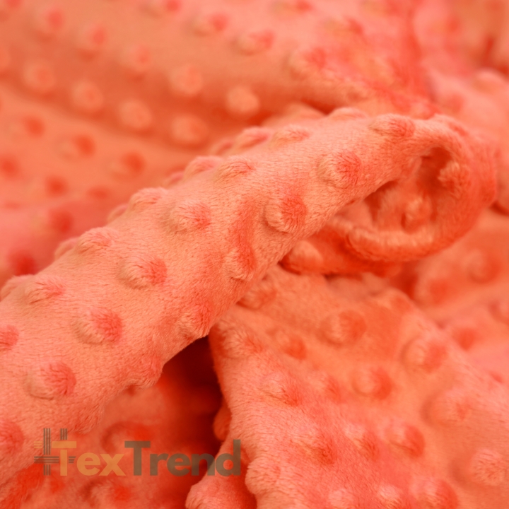 Minky Noppen Stoff / Minky Fleece – weich - 270g/m2 orange