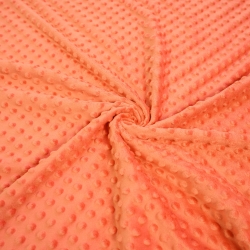 Minky Noppen Stoff / Minky Fleece – weich - 270g/m2 orange