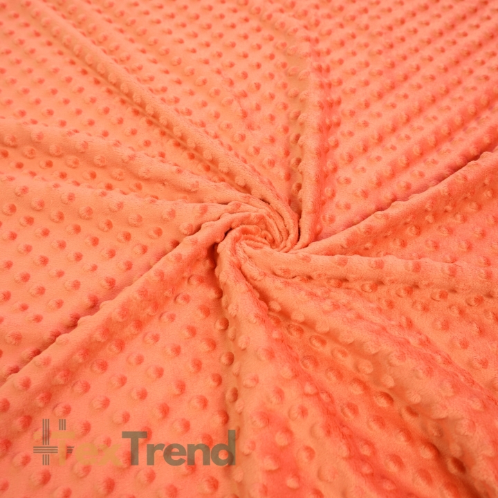 Minky Noppen Stoff / Minky Fleece – weich - 270g/m2 orange