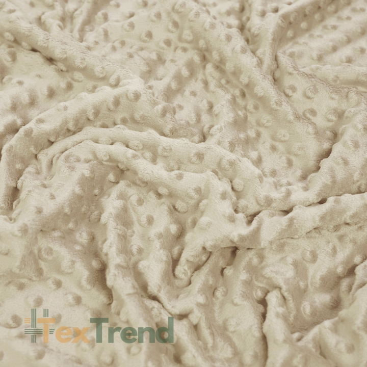 Minky Noppen Stoff / Minky Fleece – weich -sandfarben (Bleached Sand)