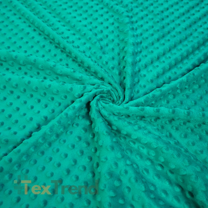 Minky Noppen Stoff / Minky Fleece – weich - meergrün (Breeze)