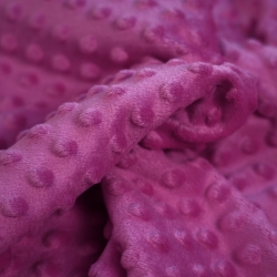Minky Noppen Stoff / Minky Fleece – weich - dunkelfuchsia (Raspberry)
