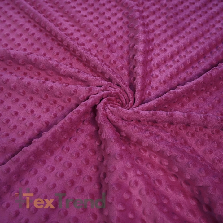 Minky Noppen Stoff / Minky Fleece – weich - dunkelfuchsia (Raspberry)