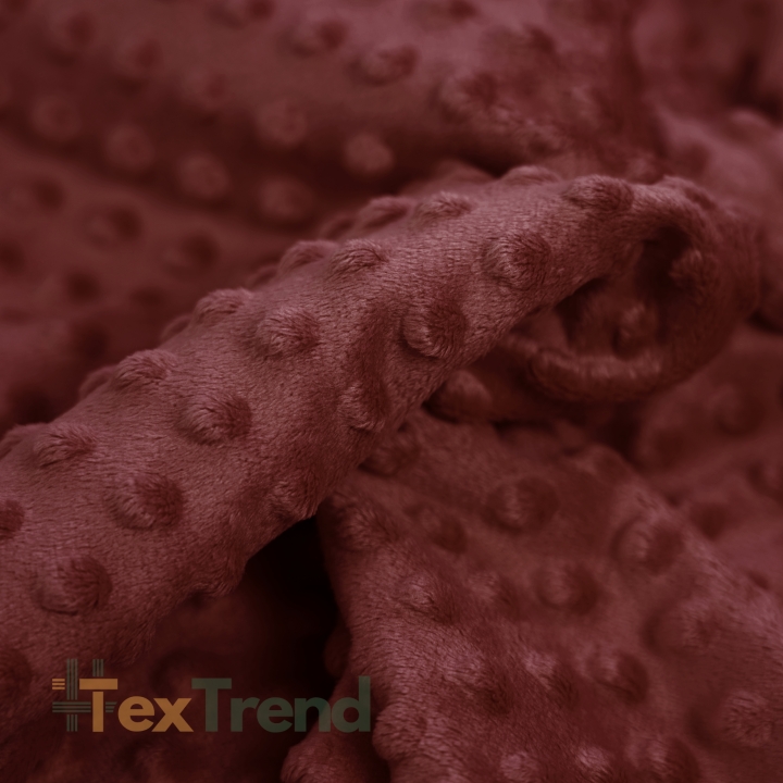 Minky Noppen Stoff / Minky Fleece – weich -Ketchup (Ketchup)