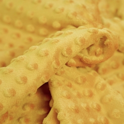 Minky Noppen Stoff / Minky Fleece – weich - Senf (Spicy Mustard)