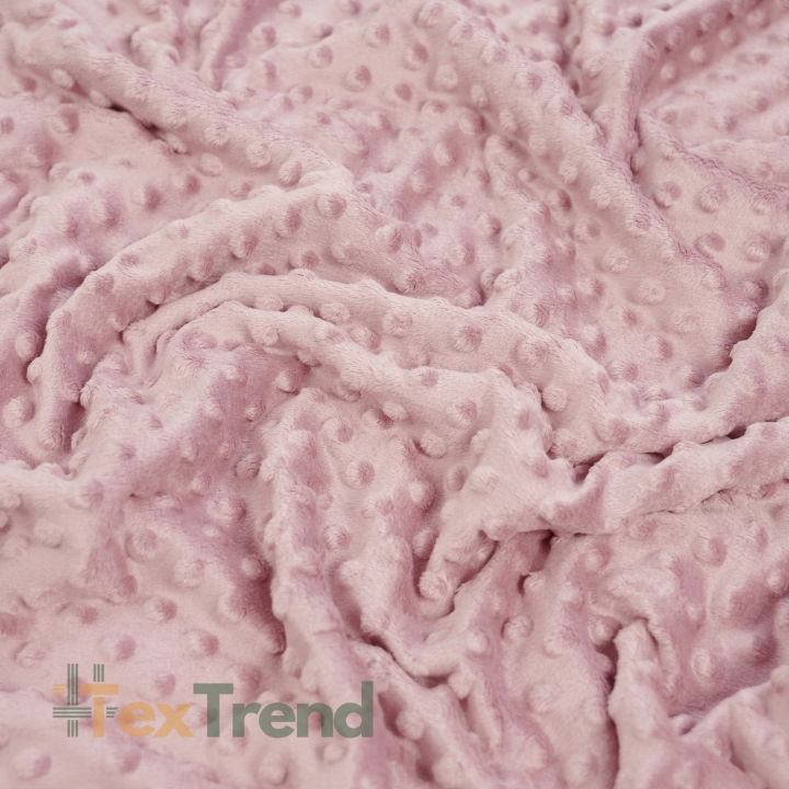 Minky Noppen Stoff / Minky Fleece – weich - pastellrosa (Sephia Rose)