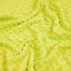 Minky Noppen Stoff / Minky Fleece – weich - Limette (Lime)