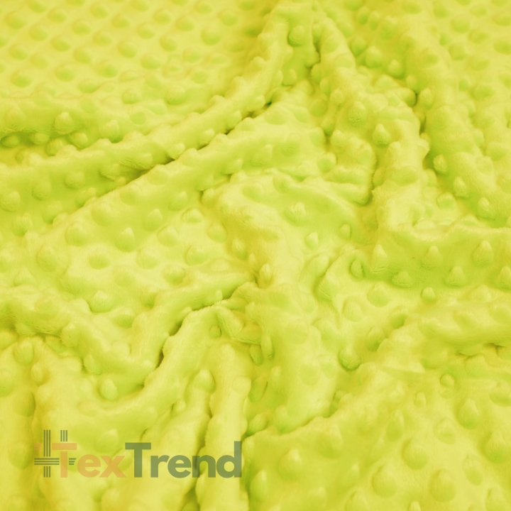Minky Noppen Stoff / Minky Fleece – weich - Limette (Lime)