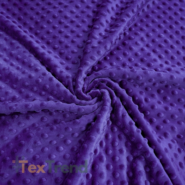 Minky Noppen Stoff / Minky Fleece – weich - dunkellila (Passion Flower)