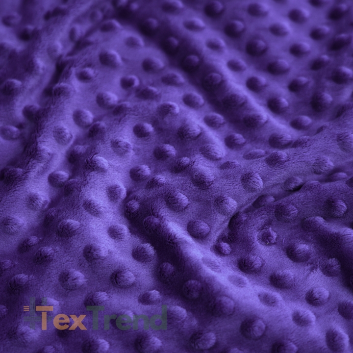 Minky Noppen Stoff / Minky Fleece – weich - dunkellila (Passion Flower)