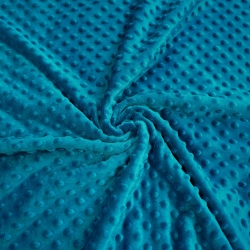 Minky Noppen Stoff / Minky Fleece – weich - dunkel-türkis (Mosaic blue)