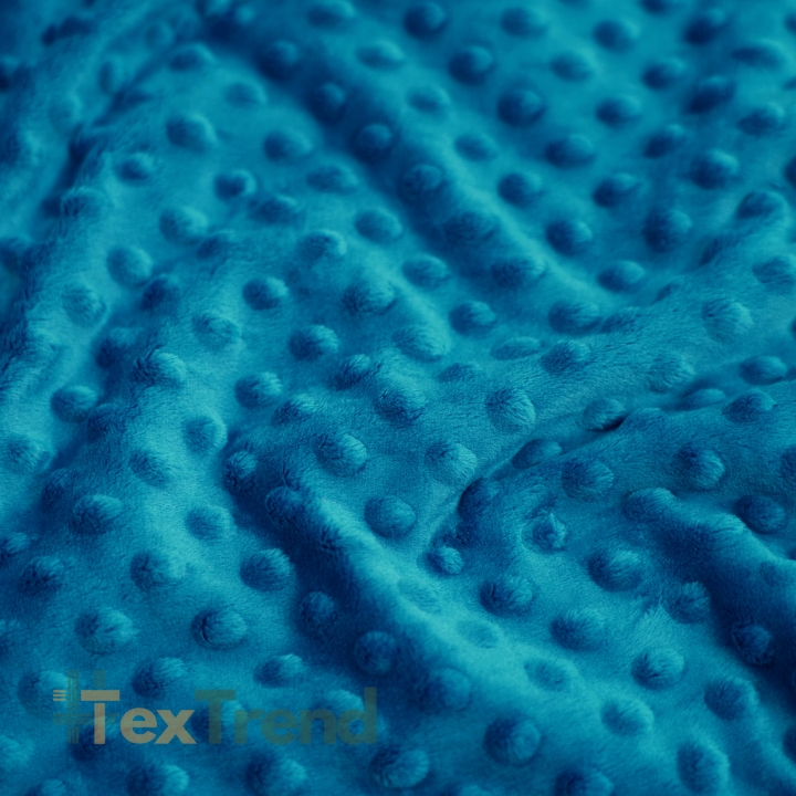Minky Noppen Stoff / Minky Fleece – weich - dunkel-türkis (Mosaic blue)