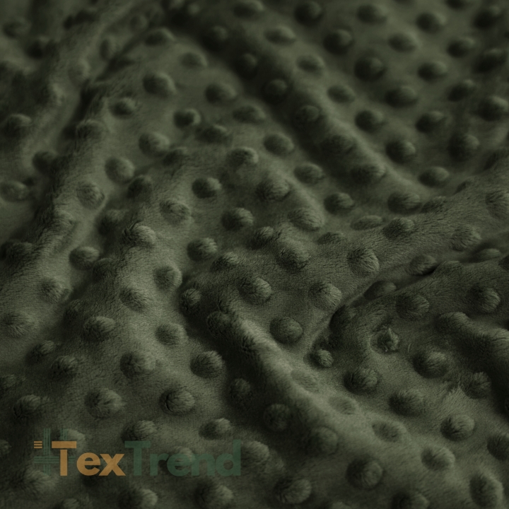 Minky Noppen Stoff / Minky Fleece – weich - faulgrün (Winter Moss)