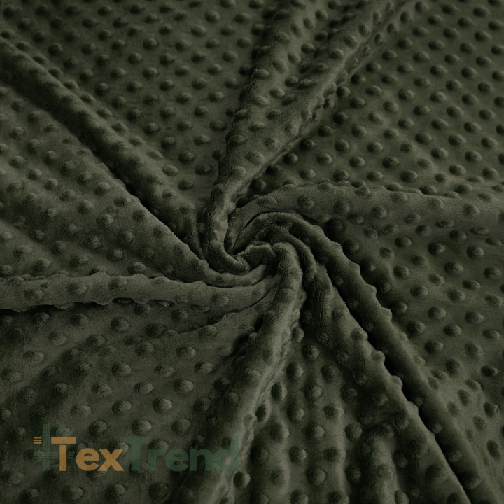 Minky Noppen Stoff / Minky Fleece – weich - faulgrün (Winter Moss)