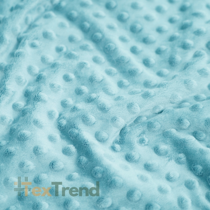 Minky Noppen Stoff / Minky Fleece – weich - 270g/m2 - helltürkis