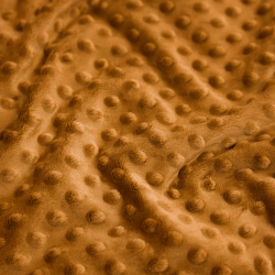 Minky Noppen Stoff / Minky Fleece – weich - Kürbis (Pumpkin Spice)