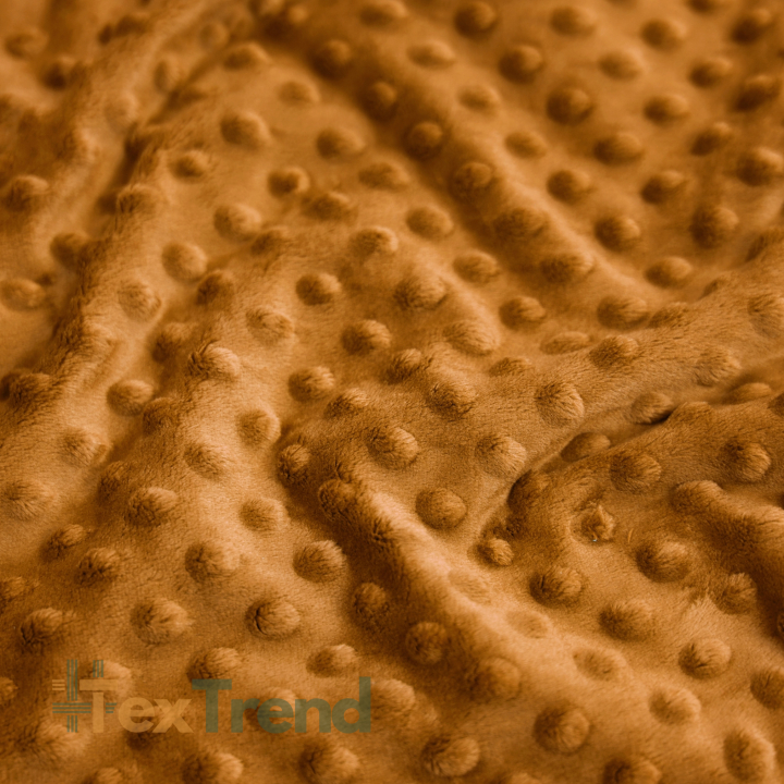 Minky Noppen Stoff / Minky Fleece – weich - Kürbis (Pumpkin Spice)