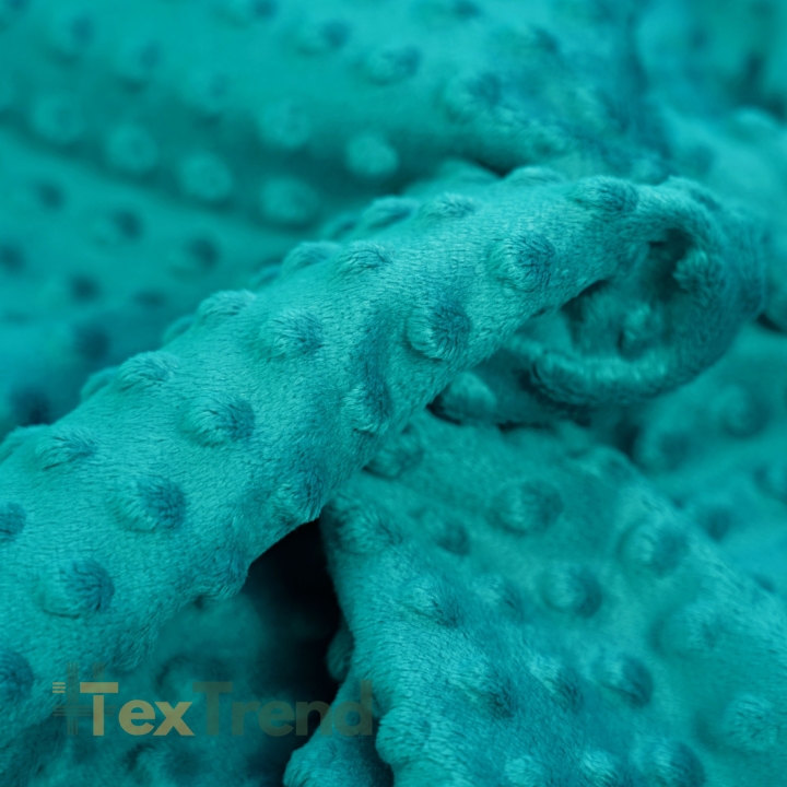Minky Noppen Stoff / Minky Fleece – weich - Dunkelmeerblau (Teal)