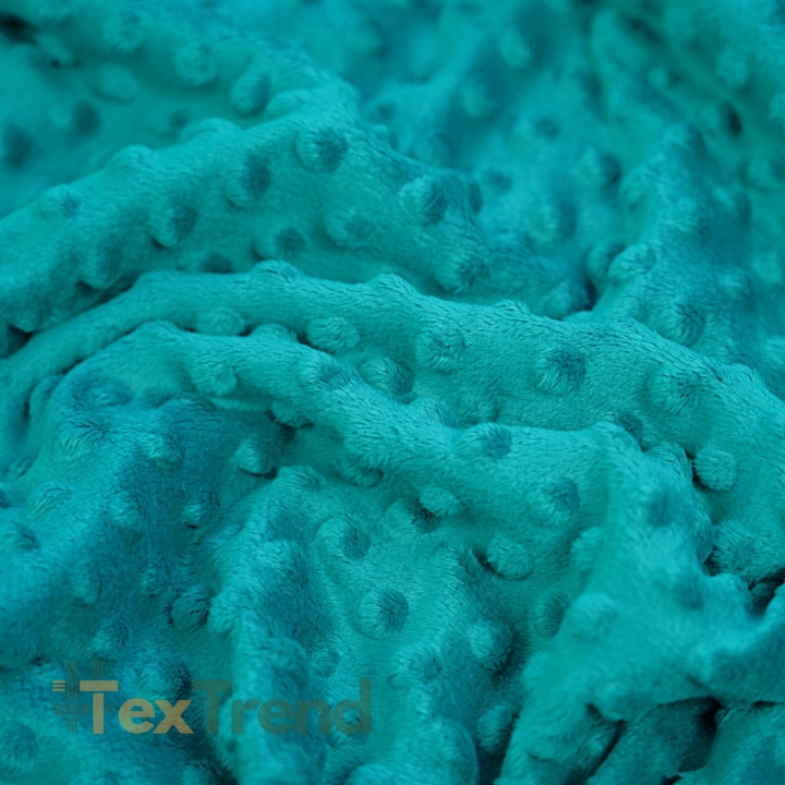Minky Noppen Stoff / Minky Fleece – weich - Dunkelmeerblau (Teal)