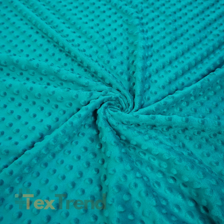 Minky Noppen Stoff / Minky Fleece – weich - Dunkelmeerblau (Teal)