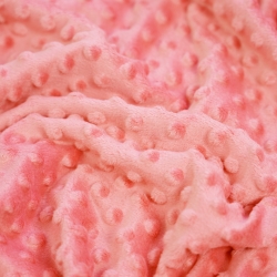 Minky Noppen Stoff / Minky Fleece – weich - Koralle (Coral)