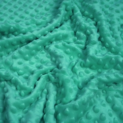 Minky Noppen Stoff / Minky Fleece – weich - azurblau (WB Green)