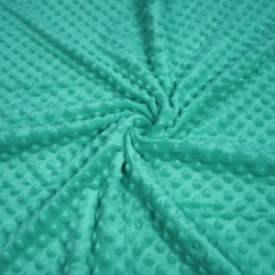 Minky Noppen Stoff / Minky Fleece – weich - Lazur (WB Green)