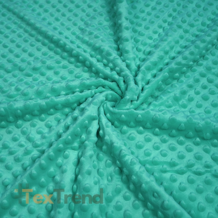 Minky Noppen Stoff / Minky Fleece – weich - azurblau (WB Green)