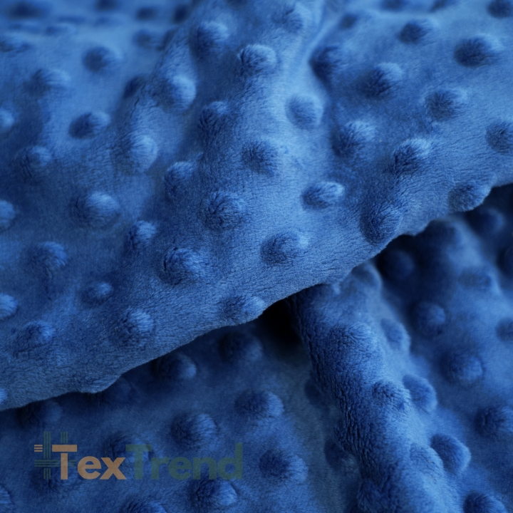 Minky Noppen Stoff / Minky Fleece – weich - Mitternachtsblau (Midnight)