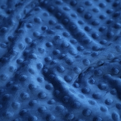 Minky Noppen Stoff / Minky Fleece – weich - Mitternachtsblau (Midnight)