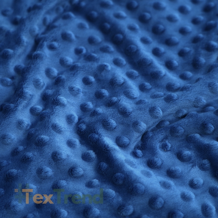 Minky Noppen Stoff / Minky Fleece – weich - Mitternachtsblau (Midnight)