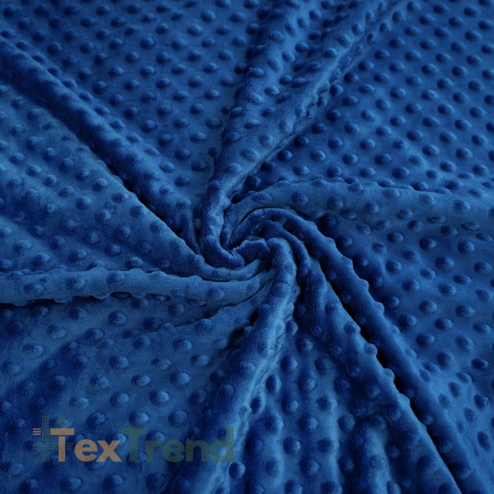Minky Noppen Stoff / Minky Fleece – weich - Mitternachtsblau (Midnight)