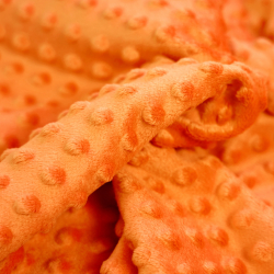 Minky Noppen Stoff / Minky Fleece – weich - orange (Nectarine)