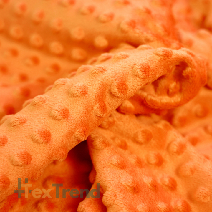Minky Noppen Stoff / Minky Fleece – weich - orange (Nectarine)