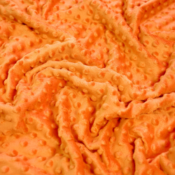 Minky Noppen Stoff / Minky Fleece – weich - orange (Nectarine)